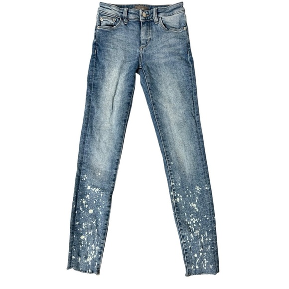 DL1961 Blue Chloe Skinny Jeans Distressed Style - Size 10 - Picture 1 of 9